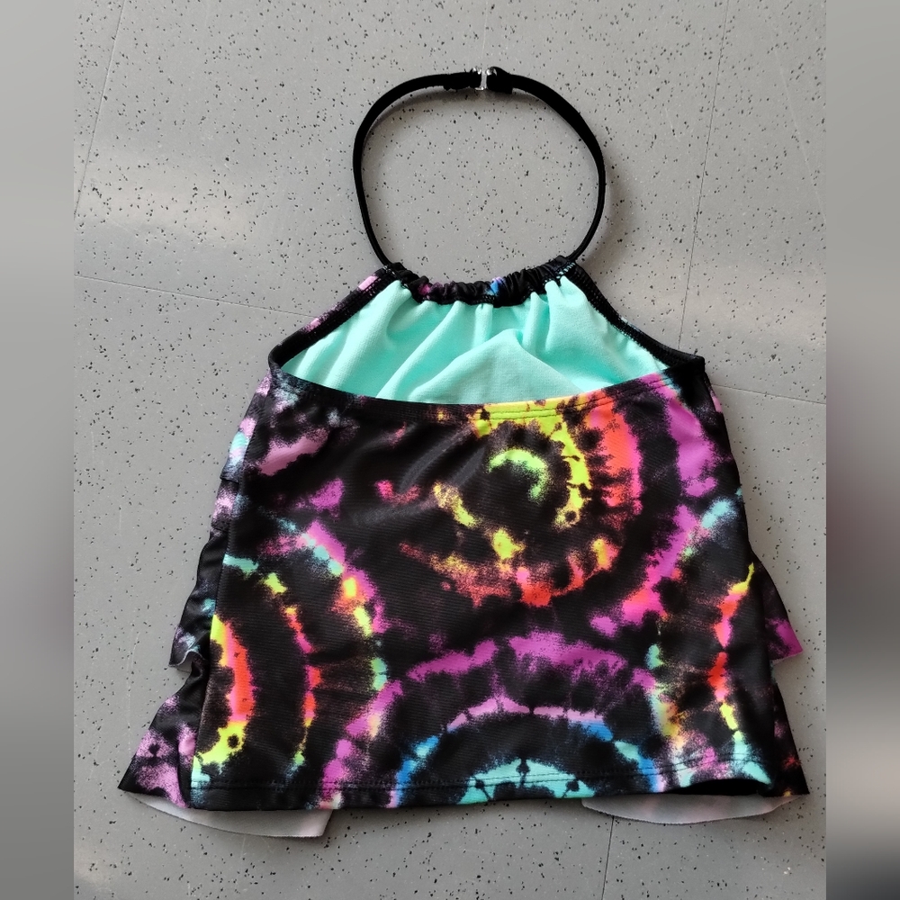 WONDER NATION GIRLS SIZE XS/XCH ( 4-5)TANKINI TOP SWIMSUIT HALTER STYLE spiral - Picture 4 of 10